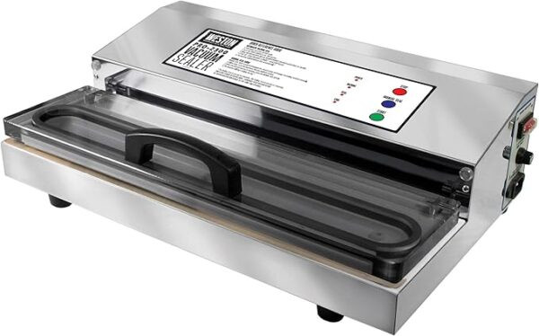 Weston Brands Vacuum Sealer Machine for Food Preservation & Sous Vide, Extra-Wide 5mm Bar for Sealing Bags up to 16" Wide, 935 Watts, Commercial Grade Pro 2300, Stainless Steel (65-0201)