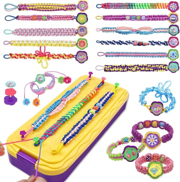 DDAI Arts and Crafts for Kids Age 8-12 Friendship Bracelet Making Kit for Girls - Best Birthday Gifts Ideas for Girl 7 9 10 11 Year Old - Popular Bracelets String Maker Toys Set