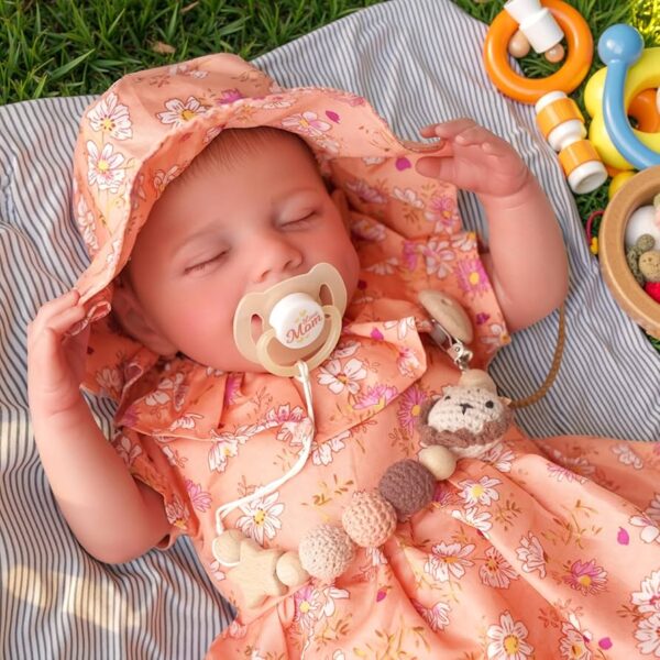 BABESIDE Lifelike Reborn Baby Dolls - 20-Inch Sweet Smile Realistic-Newborn Baby Dolls Full Body Vinyl Sleeping Baby Girl Real Life Baby Dolls with Toy Accessories Gift Set for Kids