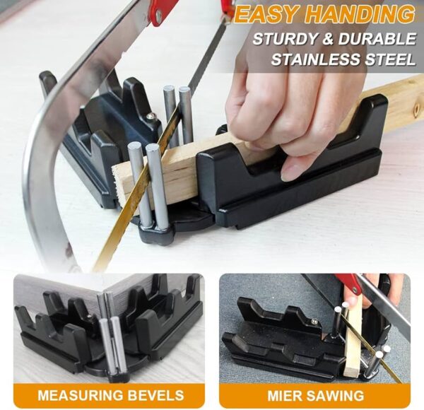 2-in-1 Mitre Measuring Cutting Tool, Measuring and Sawing Mitre Angles Cutting Tool for Home Improvement, Carpentry Work, Miter Saw Protractor Tool Professional woodworking tools